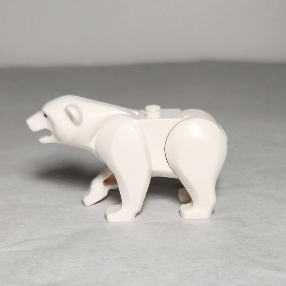 Lego White Artic Polar Bear With Black Eyes And Nose Minifigure Pre-owned - Picture 4 of 5